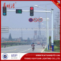 Q235 steel pole hot dip galvanized with powder coating traffic signal post